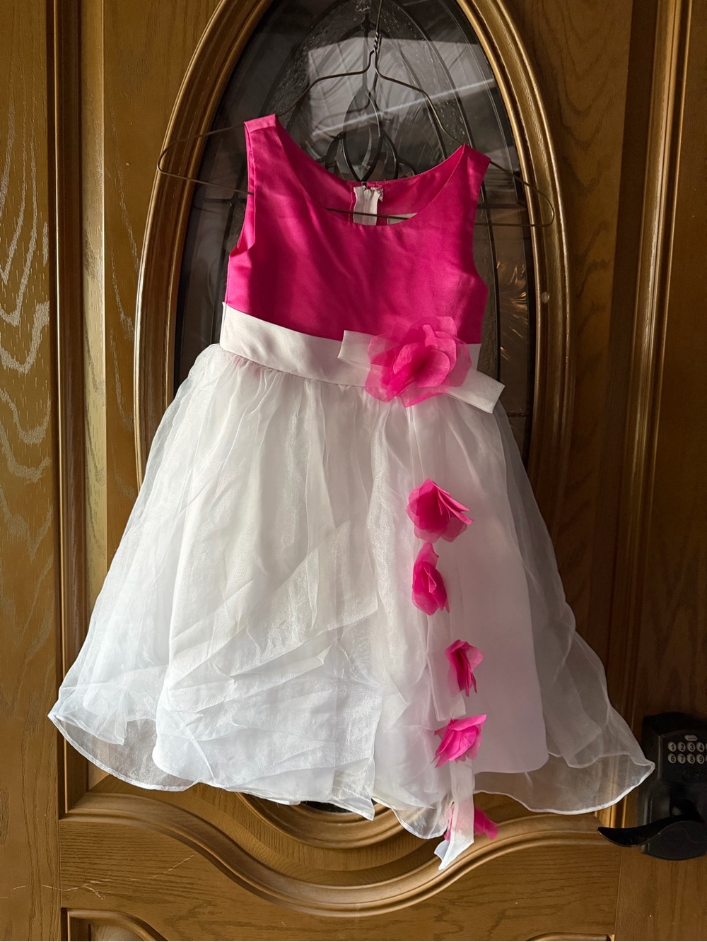Alfred Angelo Fuchsia and White Party Dress